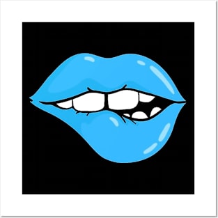 Kinky Blue Lips Posters and Art